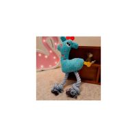 Juguete de Felpa para Perros  Muñeco Divertido con Patas de Cuerda - CELESTE