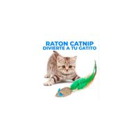 PACK 3 RATONCITOS DE CATNIP CON PLUMA - Juguetes Interactivos para Gatos