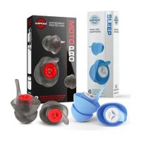 PACK Tapones de Oído Pack para Día y Noche Motociclismo Conciertos y Descanso 24dB  30dB