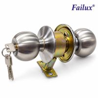 Cerradura pomo dormitorio Acero inox Liviana failux