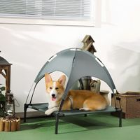 Cama Elevada con Carpa Descapotable para Mascotas