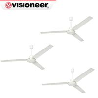 Pack 03 Ventiladores de Techo Visioneer Paleta 56 Pulg Blanco 75W