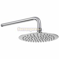 Ducha redonda Ultraplano 20cm acero cromado con brazo 40cm