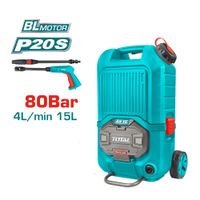 LAVADORA PRESIÓN LI-ION 2X20V 40V 80BAR 4L MIN CAP 15L 3 NIVELES