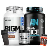 BIGM 2 KG CHOCOLATE Y CREATINA 150 GR Y CREMA DE ARROZ 1.2 KG Y 3 SACHET ONE PRE NOX Y 3 XB