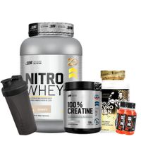 NITRO WHEY 1 KG COOKIES Y CREATINA UN 150 GR Y QUEMADOR GOLD LEVRO LEAN DE 90 CAP Y 1 SHAKER Y 2 XB