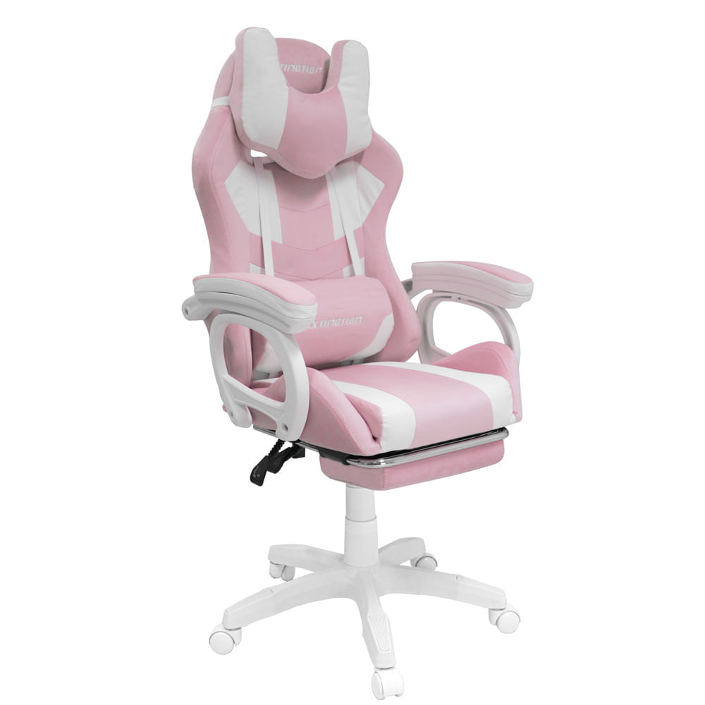 Silla Gamer Extingtion Sapp Gamuza Cuerina Color Rosado