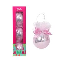 Set de Bolas Navideñas Barbie X3 unds 8cm Modelo 2