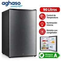 Frigobar Aghaso con Llave REFR-AGH08 90LT Silver con Negro