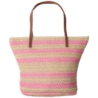 Bolso de Playa Rayas para Mujer Color Rosado SINGULAR