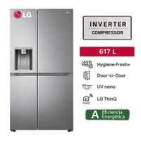 Refrigeradora LG 617L No Frost GS66SDP Plateado