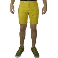 Bermuda Moda Drill Para Hombre - Amarillo