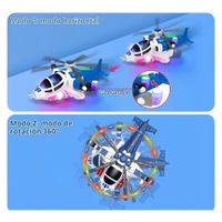 Juguete De Avion Giratorio Con Luces Y Sonido Para Niños - Azul