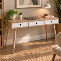 Escritorio Vintage Mureka Ventitas Home Duna y Blanco