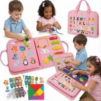 Juego Libro Didáctico Montessori Actividad Sensoriales Rosa