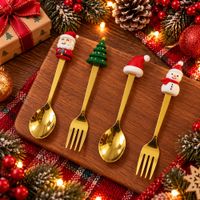 Set de Mini Cubiertos Navideños Diseños En 3D