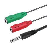 Cable De 2 Jack 3.5 Mm Estéreo Audio Micro A  3.5mm Trrs