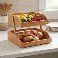Frutero de Bambú de 2 Niveles
