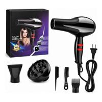 SECADORA DE CABELLO 6000W AIRE FRIO Y CALIENTE CON DIFUSOR PARA RISOS BOQUILLAS Y PEINES.