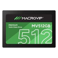 Disco Sólido SSD Macrovip Premium 512GB SATA 2.5 pulgadas Negro