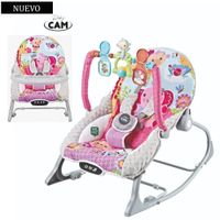 Silla Mecedora Baby Bouncer Musical Bluetooth Rosado
