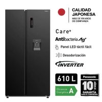 Refrigeradora Panasonic 610 L Side by Side - Black Inox BS95 NR-BS95PV1XD