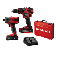 Taladro + Atornillador 18v + 2 Baterías 2.0Ah + Cargador Einhell
