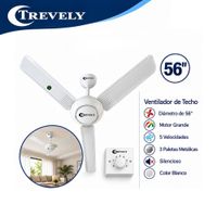 Ventilador Trevely de Techo 90W 5 Velocidades VT-5680