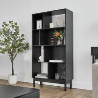 Estante Escándivo Tibecko Ventitas Home Roble Negro