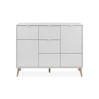 Aparador Moderno Montalvo 3 Puertas 1 Cajón Blanco RyR MUEBLES
