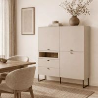 Aparador Moderno Martin 3 Puertas 2 Cajones 1 Nicho Capri RyR MUEBLES