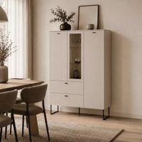 Aparador Alto Moderno Martin 2 Puertas 2 Cajones 1 Nicho Capri RyR MUEBLES