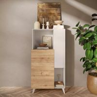 Aparador Corto Moderno García 2 Puertas Blanco y Duna RyR MUEBLES