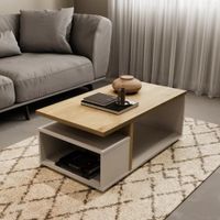 Mesa de Centro Moderna Luvi Blanco y Duna RyR MUEBLES