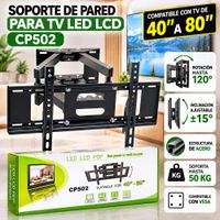 Rack Soporte TV LCD LED Smart 40 a 80 Pulgadas Doble Brazo CP502