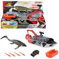 Matchbox Jurassic World Rebirth Bote De Rescate Mosasaurus