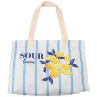 Bolso de Playa Limón para Mujer Color Blanco SINGULAR