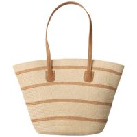 Bolso de Playa Zigzag para Mujer Color Beige SINGULAR