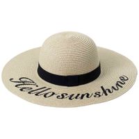 Sombrero Hello Summer para Mujer Color Negro SINGULAR