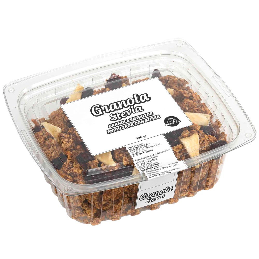 Granola Endulzado con Stevia MUNDO NATURAL Bandeja 200g