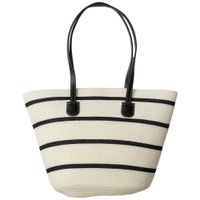 Bolso de Playa Zigzag para Mujer Color Marfil SINGULAR