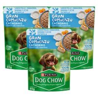 Pack Alimento Húmedo DOG CHOW Gran Comienzo Papilla Sabor Pollo 85g x3un