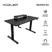 Escritorio Gamer Eléctrico Regulable REAPER-101 Kuzler Negro