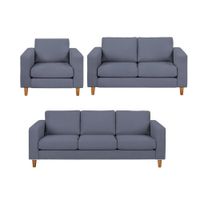 Sofa seccional sonrisa 3 2 1 GRIS oscuro+ 2 COJINES REGALO
