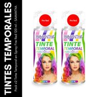 Pack x2 Tinte Temporal en Spray Fire Red 120 ml - SAMANTHA