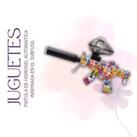Pistola de juguete automática de hidrogel - presenta un diseño colorido estilo grafiti.