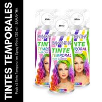 Pack x3 Tinte Temporal en Spray White 120 ml - SAMANTHA