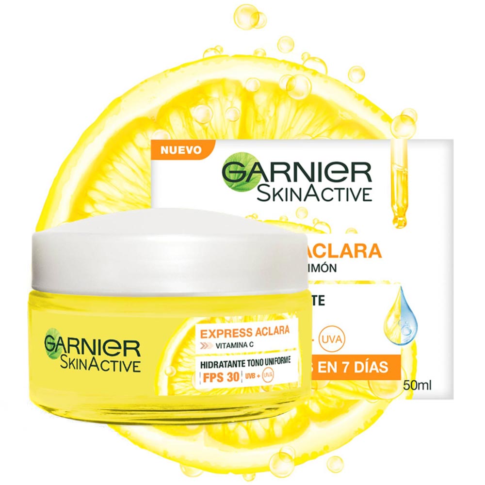 Crema GARNIER Hidratante Express Aclara FPS30 Pote 50ml | plazaVea - Supermercado crema facial hidratante garnier
