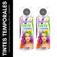 Pack x2 Tinte Temporal en Spray Gray 120 ml - SAMANTHA