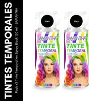 Pack x2 Tinte Temporal en Spray Black 120 ml - SAMANTHA